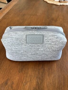 Dagne Dover Heathered Light Gray Cosmetic Pouch